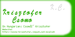 krisztofer csomo business card